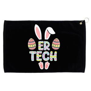 Cute Easter ER Tech Bunny Happy Easter Eggs Grommeted Golf Towel