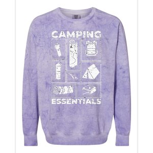 Camping Essentials Equipment Born Items Colorblast Crewneck Sweatshirt