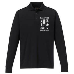 Camping Essentials Equipment Born Items Performance Long Sleeve Polo