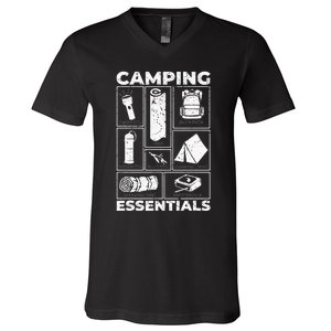 Camping Essentials Equipment Born Items V-Neck T-Shirt