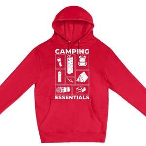 Camping Essentials Equipment Born Items Premium Pullover Hoodie