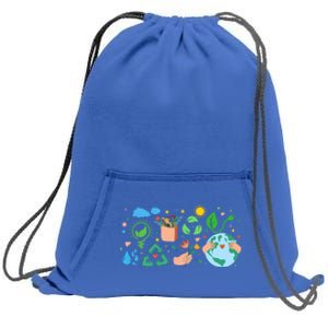 Clean Energy Environtal Protection 22 April Earth Day Cute Gift Sweatshirt Cinch Pack Bag