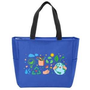 Clean Energy Environtal Protection 22 April Earth Day Cute Gift Zip Tote Bag