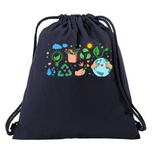 Clean Energy Environtal Protection 22 April Earth Day Cute Gift Drawstring Bag