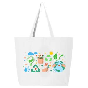 Clean Energy Environtal Protection 22 April Earth Day Cute Gift 25L Jumbo Tote