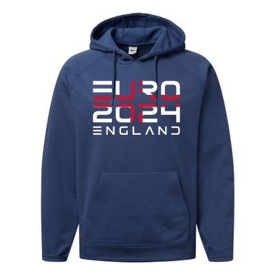 Cool England Euro 2024 National Jersey Team Performance Fleece Hoodie