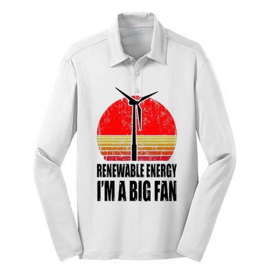 Clean Energy Environmental Global Warming Wind Energy Silk Touch Performance Long Sleeve Polo