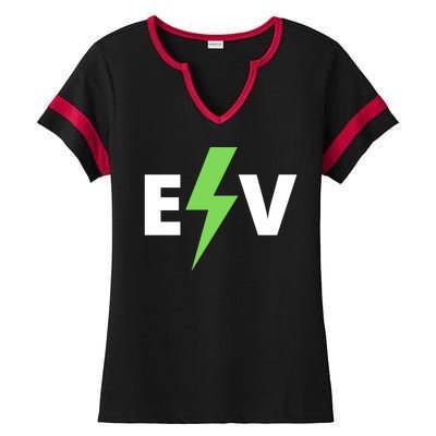 Cool EV Electric Vehicle, EV Life, Funny Electric Vehicle Ladies Halftime Notch Neck Tee