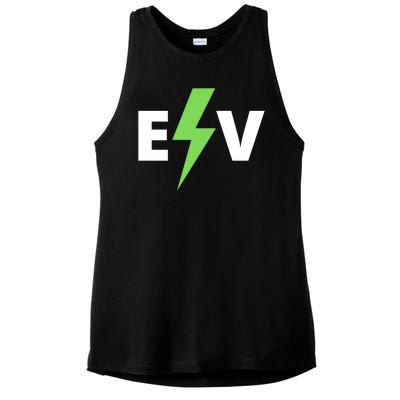 Cool EV Electric Vehicle, EV Life, Funny Electric Vehicle Ladies PosiCharge Tri-Blend Wicking Tank