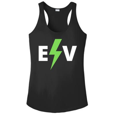 Cool EV Electric Vehicle, EV Life, Funny Electric Vehicle Ladies PosiCharge Competitor Racerback Tank