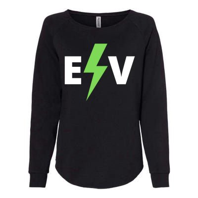 Cool EV Electric Vehicle, EV Life, Funny Electric Vehicle Womens California Wash Sweatshirt