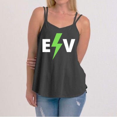 Cool EV Electric Vehicle, EV Life, Funny Electric Vehicle Women's Strappy Tank