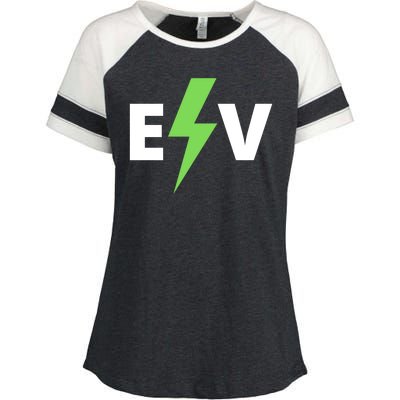 Cool EV Electric Vehicle, EV Life, Funny Electric Vehicle Enza Ladies Jersey Colorblock Tee