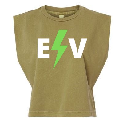 Cool EV Electric Vehicle, EV Life, Funny Electric Vehicle Garment-Dyed Women's Muscle Tee