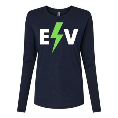 Cool EV Electric Vehicle, EV Life, Funny Electric Vehicle Womens Cotton Relaxed Long Sleeve T-Shirt