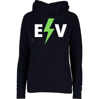 Cool EV Electric Vehicle, EV Life, Funny Electric Vehicle Womens Funnel Neck Pullover Hood