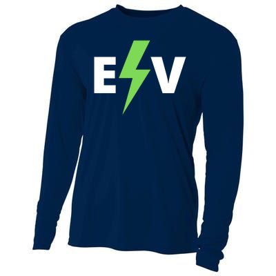 Cool EV Electric Vehicle, EV Life, Funny Electric Vehicle Cooling Performance Long Sleeve Crew