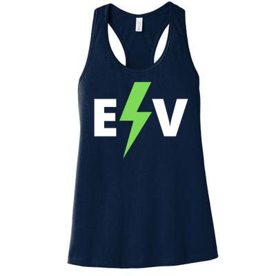 Cool EV Electric Vehicle, EV Life, Funny Electric Vehicle Women's Racerback Tank