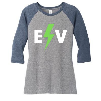 Cool EV Electric Vehicle, EV Life, Funny Electric Vehicle Women's Tri-Blend 3/4-Sleeve Raglan Shirt