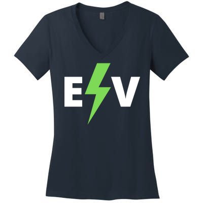 Cool EV Electric Vehicle, EV Life, Funny Electric Vehicle Women's V-Neck T-Shirt