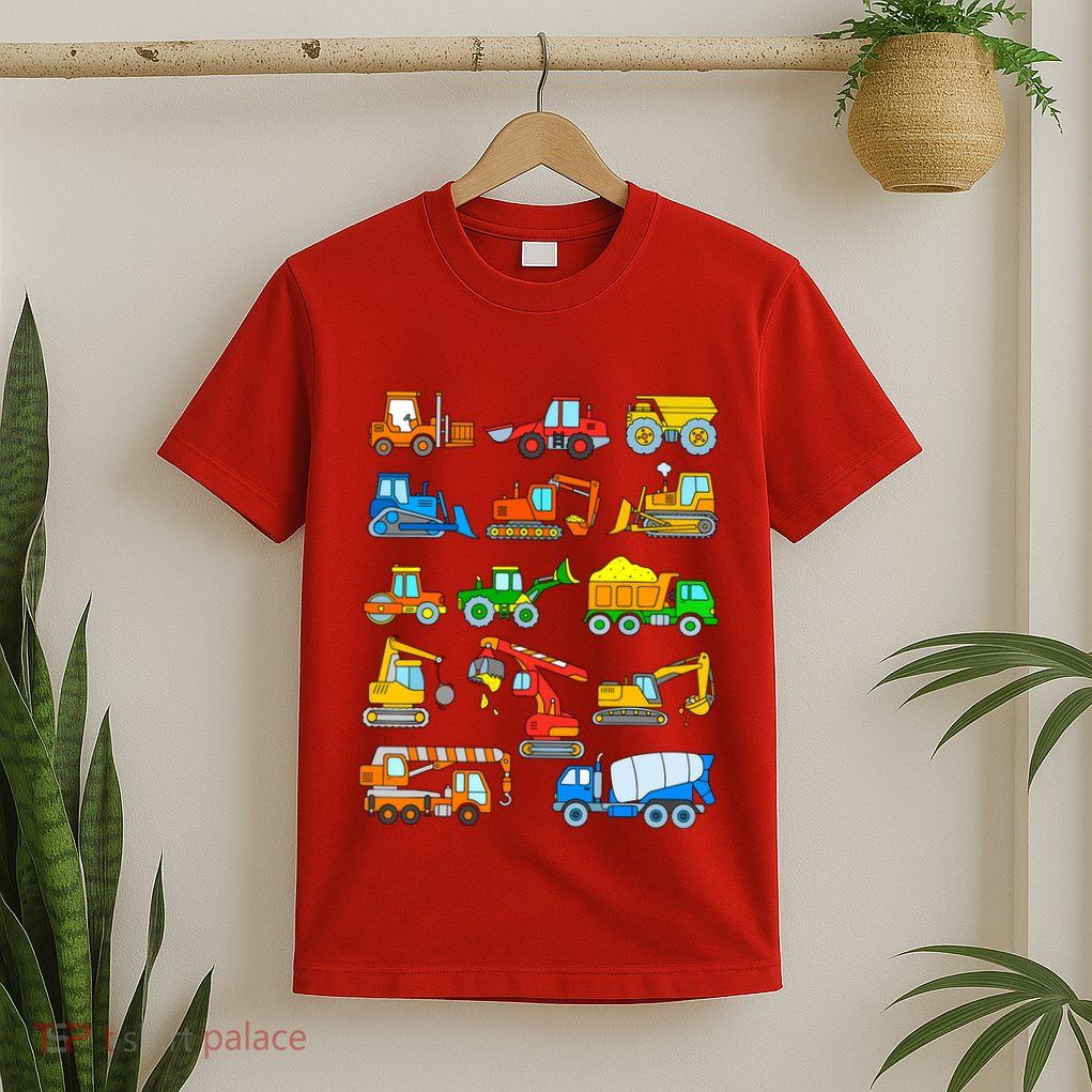 Construction Excavator For Boy Girl And Wo T-Shirt