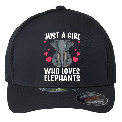 Cool Elephant For Women Girls African Elephant Lover Zoology Flexfit Unipanel Trucker Cap