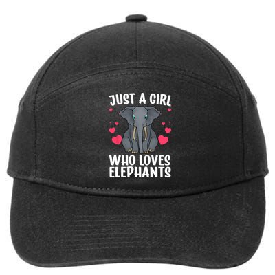 Cool Elephant For Women Girls African Elephant Lover Zoology 7-Panel Snapback Hat