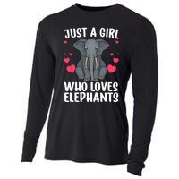 Cool Elephant For Women Girls African Elephant Lover Zoology Cooling Performance Long Sleeve Crew