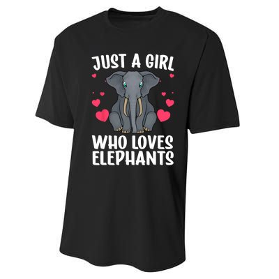 Cool Elephant For Women Girls African Elephant Lover Zoology Performance Sprint T-Shirt