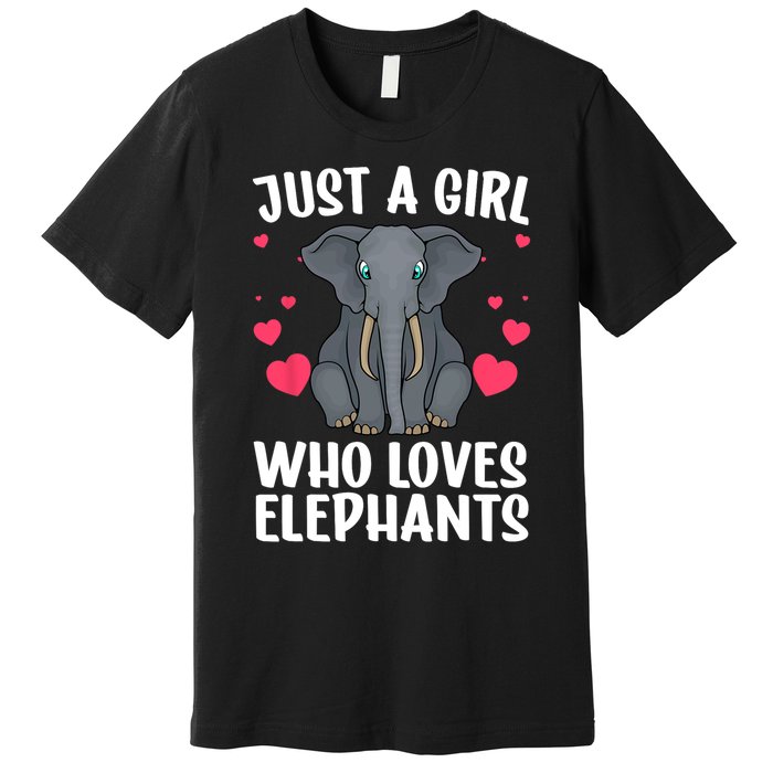 Cool Elephant For Women Girls African Elephant Lover Zoology Premium T-Shirt