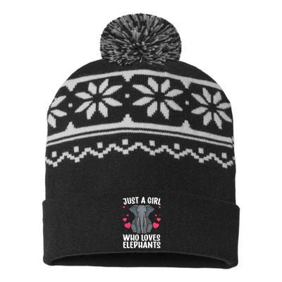 Cool Elephant For Women Girls African Elephant Lover Zoology USA-Made Snowflake Beanie