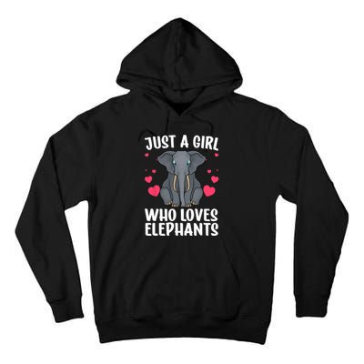 Cool Elephant For Women Girls African Elephant Lover Zoology Tall Hoodie