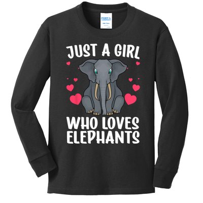 Cool Elephant For Women Girls African Elephant Lover Zoology Kids Long Sleeve Shirt