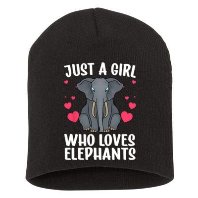 Cool Elephant For Women Girls African Elephant Lover Zoology Short Acrylic Beanie