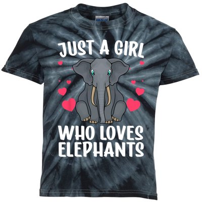 Cool Elephant For Women Girls African Elephant Lover Zoology Kids Tie-Dye T-Shirt