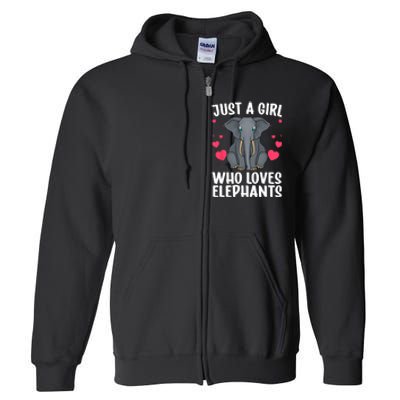 Cool Elephant For Women Girls African Elephant Lover Zoology Full Zip Hoodie