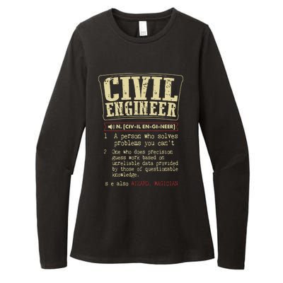 Civil Engineer Funny Definition Womens CVC Long Sleeve Shirt