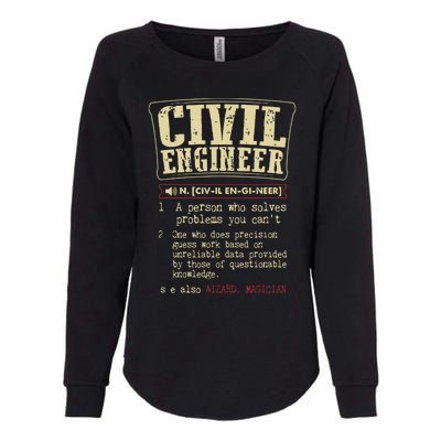 Civil Engineer Funny Definition Womens California Wash Sweatshirt