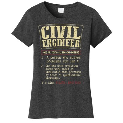 Civil Engineer Funny Definition Women's T-Shirt