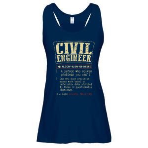 Civil Engineer Funny Definition Ladies Essential Flowy Tank