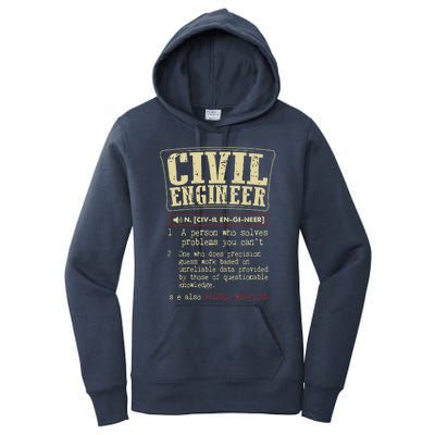 Civil Engineer Funny Definition Women's Pullover Hoodie