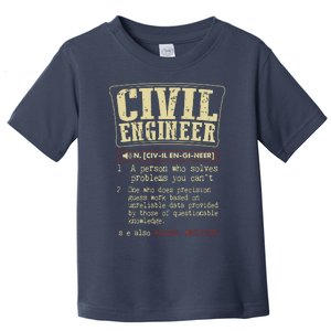 Civil Engineer Funny Definition Toddler T-Shirt