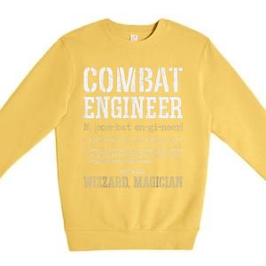 Combat Engineer Funny Engineering Dictionary Term Definition Premium Crewneck Sweatshirt