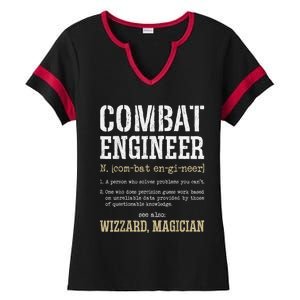 Combat Engineer Funny Engineering Dictionary Term Definition Ladies Halftime Notch Neck Tee