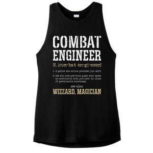 Combat Engineer Funny Engineering Dictionary Term Definition Ladies PosiCharge Tri-Blend Wicking Tank