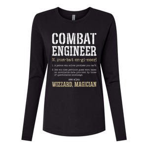 Combat Engineer Funny Engineering Dictionary Term Definition Womens Cotton Relaxed Long Sleeve T-Shirt