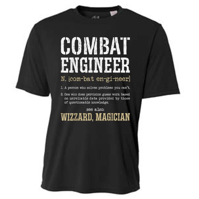 Combat Engineer Funny Engineering Dictionary Term Definition Cooling Performance Crew T-Shirt