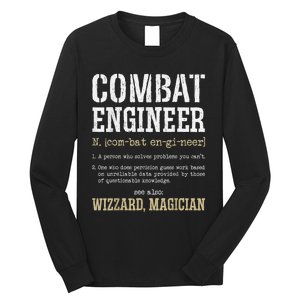 Combat Engineer Funny Engineering Dictionary Term Definition Long Sleeve Shirt