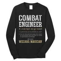 Combat Engineer Funny Engineering Dictionary Term Definition Long Sleeve Shirt