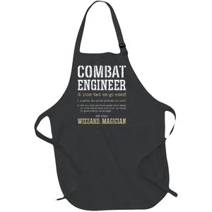 Combat Engineer Funny Engineering Dictionary Term Definition Full-Length Apron With Pockets